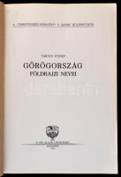 Takács József: Görögország földrajzi nevei. Bp., 1932, M. Kir. Állami Térképészet. Kiadói papírkötés...
