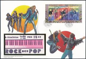 Zene bélyegfüzetlap FDC-n, Music stamp booklet sheet FDC