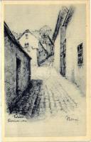 Budapest I. Tabán - 6 db régi képeslap / 6 pre-1945 postcards s: Helbing