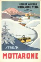 Stresa, Grande Albergo Mottarone Vetta / Italian hotel advertisement, electric railway (EK)