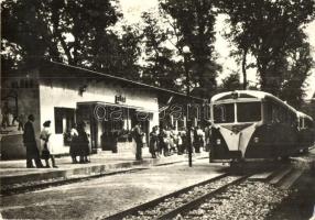 8 db MODERN magyar úttörővasutas képeslap / 9 modern Hungarian pioneer railway stations