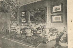 3 db régi Erzsébet királyné motívumlap, dolgozószoba, belsők / 3 pre-1945 motive cards of Empress El...