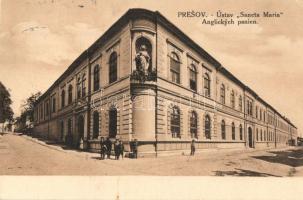 Eperjes, Presov; Az Angolkisasszonyok Sancta Mária intézete / Ústav Sancta Maria Anglickych panien / catholic school (ázott sarok / slightly wet corner)