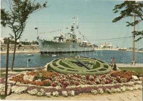 9 db VEGYES toronyórás és virágórás városképes lap / 9 MIXED clock motive cards, clock towers, flowe...