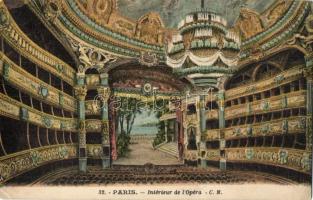 3 db régi operaház belső / 3 pre-1945 opera house interiors, Milano, Cremona, Paris