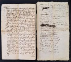 cca 1790-1820 Veszprémi kovács céhhel kapcsolatos iratok. Kovács céh esküjének szövege, szabaduló in...