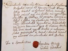 1745, 1820 Két érdekes levél. Gyulai bírókat felszólító levél, hogy egy megvert ember ügyében járjan...