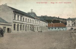 Nagyenyed, Aiud; Magy. kir. állami leányiskola, Fesztinger Dávid, Áron János üzletei, Lázár Adolf utóda kiadása / girls&#039; school, shops (EK)