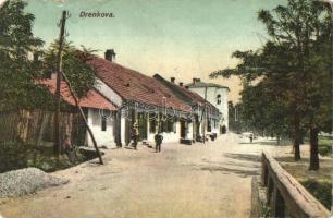 Drenkova (Berzászka, Berzasca); utcakép, üzlet, kiadja M. G. / street view, shop (EK)