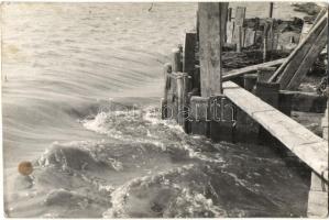 1940 Tiszai árvíz töltés szakadással - 3 db eredeti fotó felvétel / 3 original photo postcards