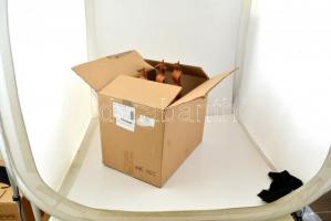 Magyar Sándor: Fából készült vitorlás modell, kis sérülésekkel, jelzett, m:51 cm, h: 56 cm