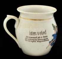 1894 Kossuth Lajos (1802-1894) emlékére készített porcelán bögre, jelzés nélkül, matricás, több feli...