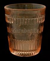 1894 Kossuth Lajos (1802-1894) emlékére készített formába önött pohár, jelzés nélkül, apró csorbával...