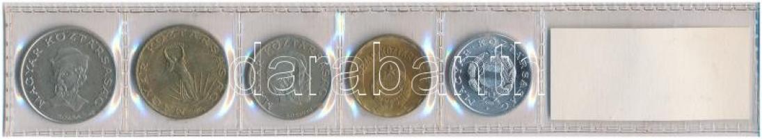 1990. 1Ft-20Ft 5xklf db, kiadatlan forgalmi sor laminált fóliatokban, "Magyar Köztársaság"...