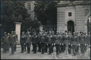 1940 Miskolc, 13-as ezrednap, feliratozott, pecséttel jelzett fotólap, 9x14 cm