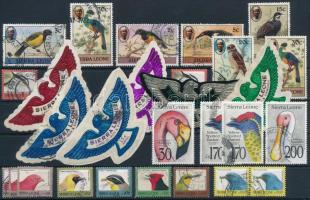 1981-1992 28 Bird stamps, 1981-1992 28 db Madár bélyeg