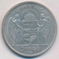 1930. 5P Ag "Horthy jobbra" T:2
Adamo P8