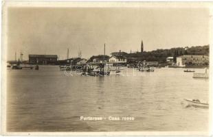 Portoroz, Portorose; Casa rossa / port view with seaplanes, hydroplanes