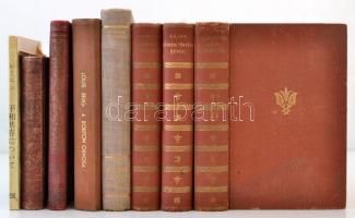 Vegyes könyv tétel, köztük sorozatkötésűek is, nagyrészt szépirodalom, valamint Lenin "A békés ...