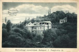 Budapest XII. Mártonhegyi szanatórium; Tamás utca 50.