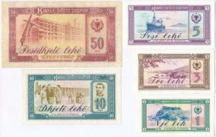 Albánia 1964. 10L + 1976. 1L + 3L + 5L + 50L T:I,I-,III-
Albania 1964. 10 Leke + 1976. 1 Lek + 3 Le...