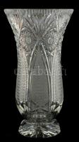 Ólomkristály váza, csiszolt, jelzés nélkül, hibátlan, m:25,5 cm