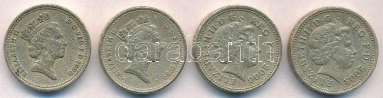 Nagy-Britannia 1989-2003. 1Ł (4xklf) T:2,2-
Great Britain 1989-2003. 1 Pound (4xdiff) C:XF,VF