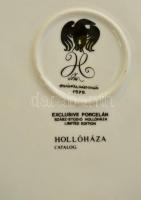 Hollóházi Szász Endre tervezte falitányér, matricás, jelzett, hibátlan, d:25 cm