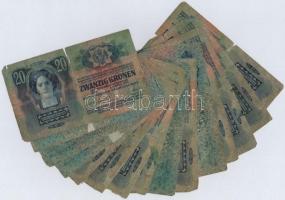 1913. 20K felülbélyegzéssel (16x) T:IV