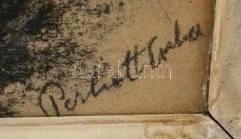 Perlott jelzéssel: Női akt. Vegyes technika, papír, üvegezett keretben, 40×32 cm