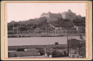 cca 1900 Budapest, királyi vár és várbazár, keményhátú fotó, hátulján pecséttel jelzett (Hatschek Miksa), 10×14 cm