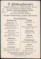 cca 1900 A budai Vár, litho képecske, 8×12 cm