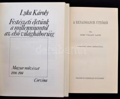Vegyes művészeti könyvtétel, 2 db
Villani Lajos: A renaissance úttörői. Gerevich Tibor előszavával....
