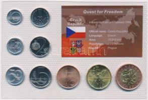 Csehország 1993-2006. 10h-50K (9xklf) "Quest for Freedom" sorozat, forgalmi sor műanyag díszcsomagolásban T:BU Czech Republic 1993-2006. 10 Haleru - 50 Korun (9xdiff) "Quest for Freedom" series, coin set in plastic case C:BU