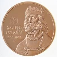 ifj. Szlávics László (1959-) 2011. "Nagy Magyarok / Szent István 1000-1038" aranyozott Cu emlékérem (40mm) T:PP