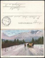 1921 Richter Gedeon Vegyészeti Gyára Hyperol és Oxygen fürdő kihajtható reklám képeslapja, 18x14 cm