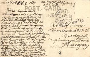 1928 New York City, Kossuth Lajos szobra / statue of Kossuth Lajos, Hungarika, photo