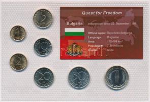 Bulgária 1999-2002. 1s-1L (7xklf) "Quest for Freedom" sorozat, forgalmi sor műanyag díszcsomagolásban T:BU Bulgaria 1999-2002. 1 Stotinka - 1 Lev (7xdiff) "Quest for Freedom" series, coin set in plastic case C:BU