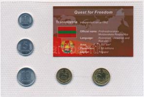 Transznisztria 2000-2005. 1k-50k (5xklf) "Quest for Freedom" sorozat, forgalmi sor műanyag díszcsomagolásban T:BU Transnistria 2000-2005. 1 Kopeek - 50 Kopeek (5xdiff) "Quest for Freedom" series, coin set in plastic case C:BU