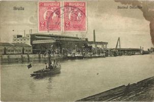 Braila, Basinul Docurilor / basin docks, port, TCV card (EK)