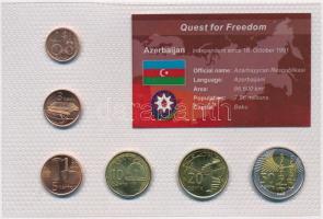 Azerbajdzsán 2006. 1q-50q (6xklf) "Quest for Freedom" sorozat, forgalmi sor műanyag díszcsomagolásban T:BU Azerbaijan 2006. 1 Qapik - 50 Qapik (6xdiff) "Quest for Freedom" series, coin set in plastic case C:BU