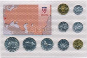 Horvátország 2001-2005. 1l-5K (9xklf) "Quest for Freedom" sorozat, forgalmi sor műanyag dí...