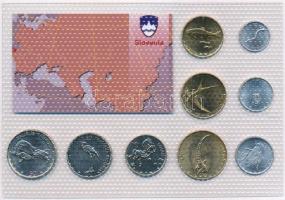 Szlovénia 1992-2006. 10s-50T (9xklf) "Quest for Freedom" sorozat, forgalmi sor műanyag dís...