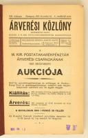 1931 az Árverési Közlöny 12. évf. 4. (rendkívüli) lapszáma a Postatakarékpénztár decemberi aukciójár...