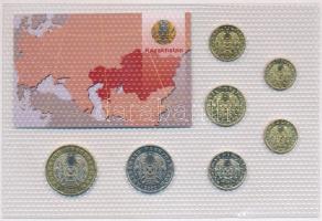 Kazahsztán 2002-2005. 1T-100T (7xklf) "Quest for Freedom" sorozat, forgalmi sor műanyag dí...