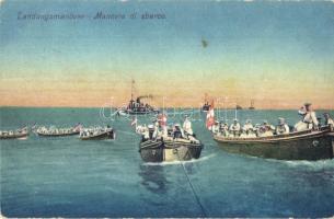 Landungsmanöver / Manovre di sbarco / K.u.K. Kriegsmarine, Austro-Hungarian Navy training, landing mariners (EK)