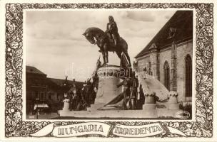 Kolozsvár, Cluj; Mátyás király szobor, Hungaria Irredenta / monument, Art Nouveau