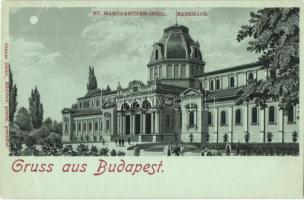 Budapest XIII. Margitszigeti fürdőház. Ottmar Zieher litho