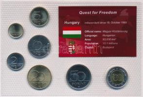 Magyarország 1994-2006. 1Ft-100Ft (7xklf) "Quest for Freedom" sorozat, forgalmi sor műanyag díszcsomagolásban T:BU Hungary 1994-2006. 1 Forint - 100 Forint (7xdiff) "Quest for Freedom" series, coin set in plastic case C:BU