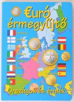 Vegyes: 12xklf Euro forgalmi sor, különböző országok, Euró éremgyűjtő karton albumban T:2 Mixed: 12xdiff Euro coin sets, different countries in Euro Collection cardboard album C:XF